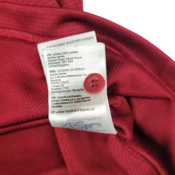 Adidas Men's Maroon Polo Shirt Activewear Size L Short Sleeve Solid Pattern - Picture 7 of 11